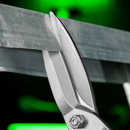 Ножницы по металлу, удлиненные, 285 мм, пряморежущие, двухкомпонентные обрезиненные рукоятки Сибртех