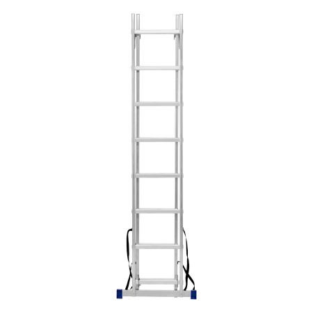 Лестница, 2 х 8 ступеней, алюминиевая, двухсекционная, Сибртех