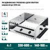 KRAFTOOL BUNKER-4 зуб 8, 10, 12 мм, полукруг 10х20 мм, нерж. сталь, Раздвижная гребенка для плитки (08081)