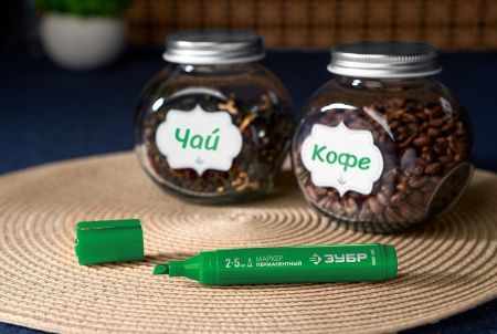 ЗУБР МП-300К зеленый, 2-5 мм, клиновидный перманентный маркер (06323-4)