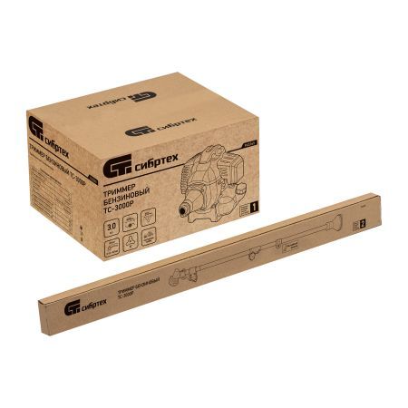 Триммер бензиновый ТС-3000Р, 52 см3, разъемная штанга, состоит из 2 частей Сибртех