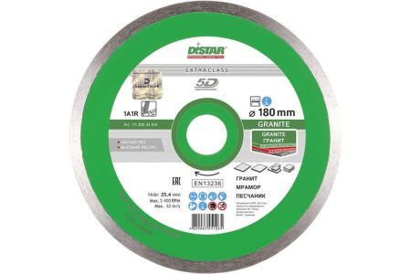 DISTAR Диск алмазный сплошной по граниту Granite Premium (180х25.4 мм)