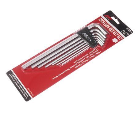 Набор ключей шестигранных 2.5-10мм Г-образных экстрадлинных 7 предметов JTCJTC