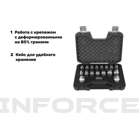 Набор безударных торцевых головок Inforce 11-01-260