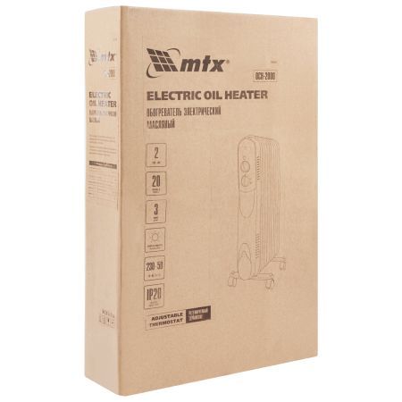 Масляный обогреватель MTX OCH-2000, 230 В, 2000 Вт MTX