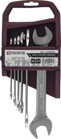 Thorvik OEWS006 Набор ключей гаечных рожковых на держателе, 6-22 мм, 6 предметов