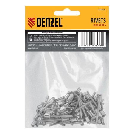 Заклепки алюминиевые, 3/16"-1/4", 5 х 6 мм, 50 шт Denzel