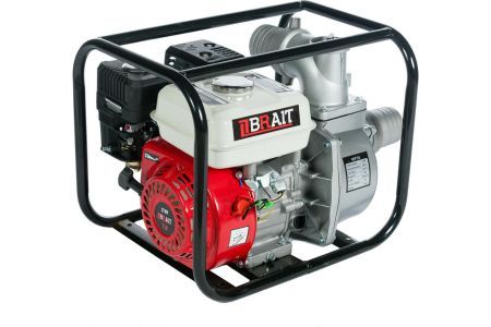 BRAIT Мотопомпа бензиновая BR-WP-30(7) (7л.с., с датчиком масла, 3 дюйма, высота подъема 30 м.)