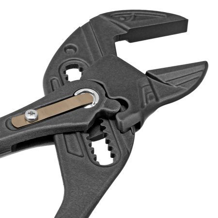 Клещи переставные, кнопочный механизм, обливные рукоятки, сантехнические, 250 мм Denzel