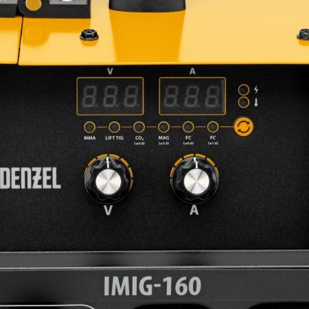 Аппарат инвертор. полуавтомат. cварки IMIG-160 Synergy, 160 А, ПВ 60%, катушка 5 кг Denzel