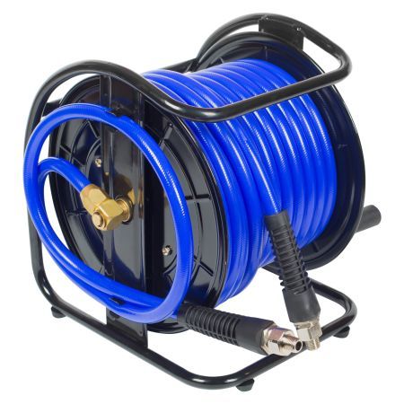 Шланг пневматический 8х12 мм, 20 м, на открытой катушке, полиуретановый, резьба 1/4" МАСТАК 681-08020HR