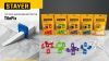 STAYER СВП TileFix, комплект: 1,0 мм, зажим + клин, 50 + 50 шт, система выравнивания плитки ″ворота″ (33841-H50)