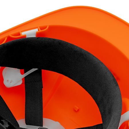 Каска защитная ударопрочная, ABS/PC, плавная регулировка, модель «Форвард» (К-05)оранж. Denzel