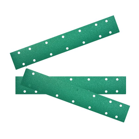 Материал абразивный в полосках, 70x420, 14 отверстий, на пластиковой основе