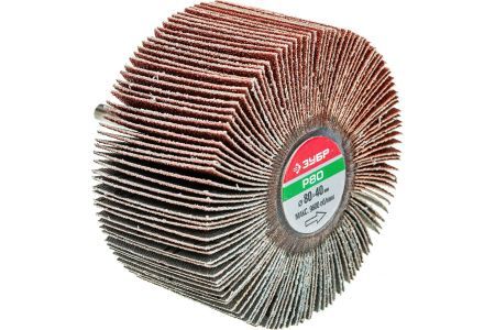 ЗУБР  d 80x40 мм, P80, круг шлифовальный лепестковый, на шпильке, 36604-080