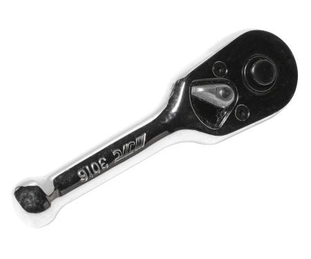 Ключ трещотка 1/4" 45 зубьев 89мм укороченная металлическая рукоятка JTCJTC