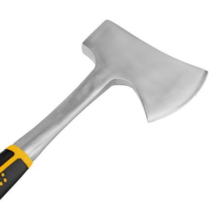 Топор цельнометаллический, 600 г, двухкомпонентная обрезиненная рукоятка, прямой хват Denzel