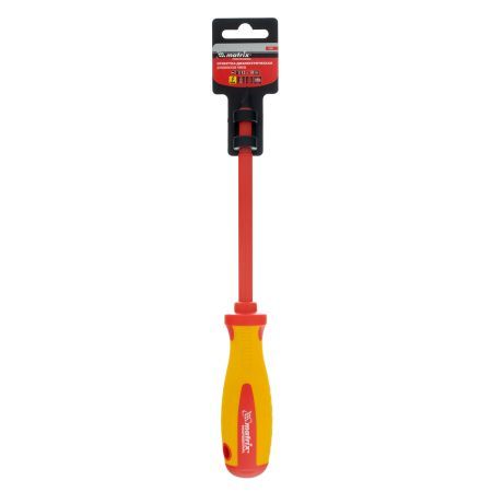 Отвертка Insulated, SL6.5 x 150 мм, CrMo, до 1000 В, двухкомпонентная рукоятка Matrix Professional