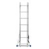Лестница, 2 х 7 ступеней, алюминиевая, двухсекционная, Сибртех
