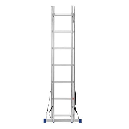 Лестница, 2 х 7 ступеней, алюминиевая, двухсекционная, Сибртех