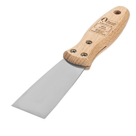 Шпательная лопатка из нержавеющей стали, 40 мм, буковая рукоятка, EFP Matrix