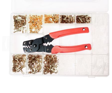 Набор клемм автомобильных неизолированных 11 типоразмеров 551шт. в боксеJTCJTC