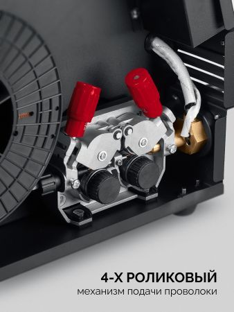 ЗУБР MASTER, MIG / MAG, FCAW, MMA, TIG, 220 А, полуавтомат сварочный, с газом / без газа, горелка ПСГ-220 (ПСГ-М8-220)