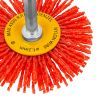 Щетка для дрели, 65 мм, Плоская, со шпилькой, нейлоновая щетина Denzel