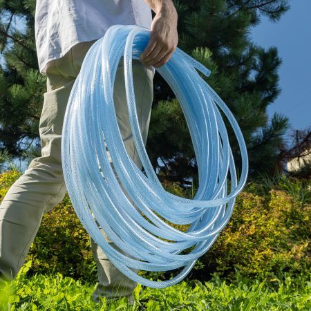 Шланг поливочный прозрачный армированный 3-х слойный, 1/2", 25 м Palisad