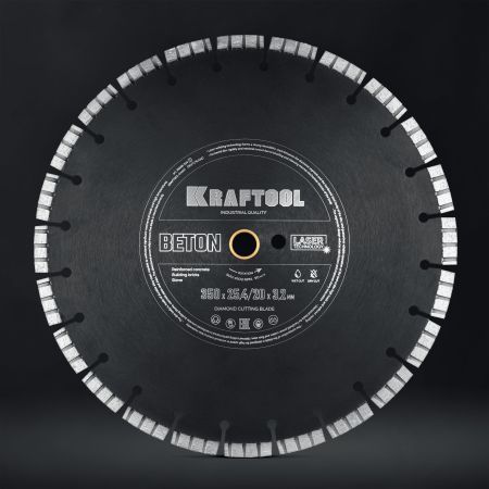 KRAFTOOL BETON 350 мм (25.4/20 мм, 12х3.2 мм), алмазный диск (36686-350)