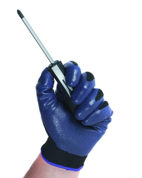 ADOLF BUCHER Перчатки с пенным нитриловым покрытием, пурпурные