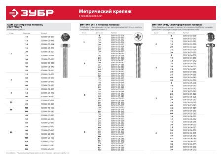 ЗУБР ГОСТ 7798-70, кл. пр. 5.8, M20 х 100 мм, цинк, 5 кг, болт (303080-20-100)