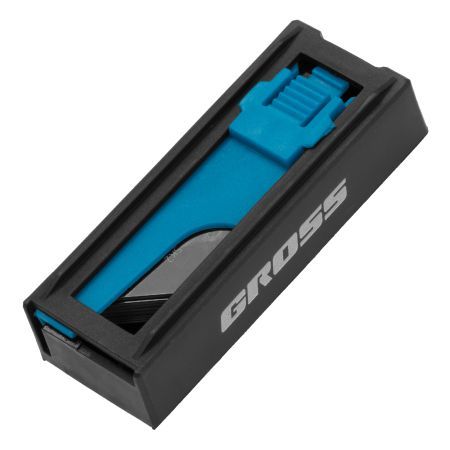 Лезвия, 19 мм, SK2 Black, трапециевидные, выдвижной пластиковый пенал, 10 шт. Gross