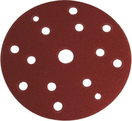 Абразивный материал в кругах D 150 на пластиковой основе c 15 отверстиями