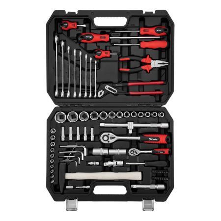 Набор инструментов, 1/2", 1/4", пластиковый кейс 76 предметов MTX