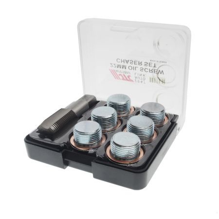 Набор инструментов для ремонта резьбы маслосливных отверстий 22мм в боксе JTCJTC