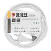 Шнур сетевой Energy Series, ПВС, 3 м, 2 x 1 мм, с неразборной вилкой, белый, Denzel