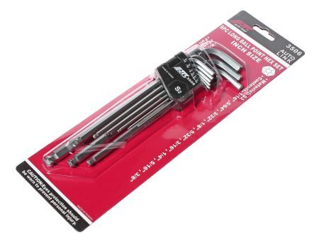 Набор ключей шестигранных 1/16-3/8" удлиненных с шаром 9 предметов JTCJTC