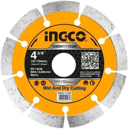 Диск алмазный сегментированный INGCO DMD011102M (10шт/металл. Футляр Уникальная цена за 1шт)