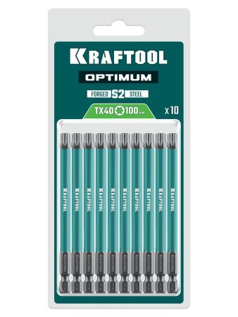 KRAFTOOL OPTIMUM TX 40, 100 мм, 10 шт, биты (26126-40-100-S10)