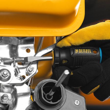 Отвертка, SL6x38 мм, S2, 3к рукоятка Denzel