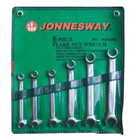 Jonnesway W24106S Набор ключей разрезных 8-19 мм, 6 предметов