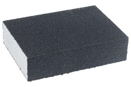 Зубр Губка шлифовальная  "ЭКСПЕРТ" четырехсторонняя, SiC, средняя жесткость, 100х68х26 мм