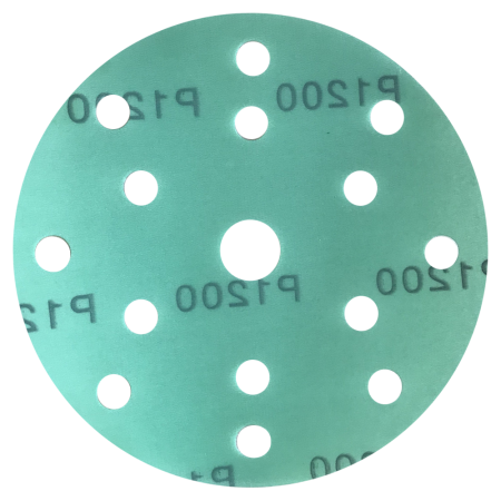 Шлифовальный круг на пленочной основе HANKO GF444 Micro Green Film 125 мм, 8 отверстий