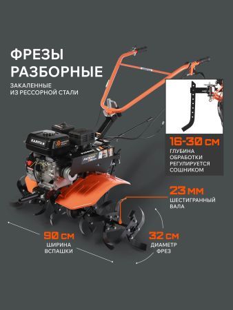 Мотоблок бензиновый PATRIOT Калуга М с колесами X-Drive