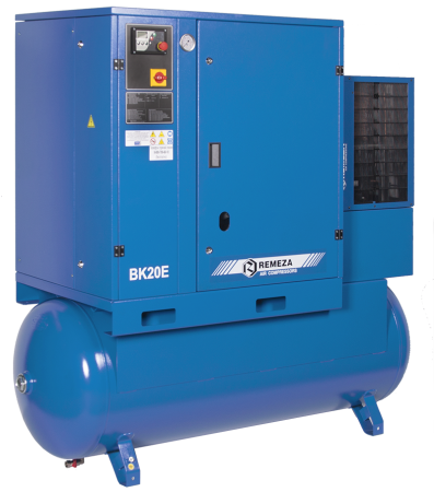 REMEZA ВК15E-8(10/15)-500ДВС Винтовой компрессор на ресивере 500л с осушителем, с частотным регулятором