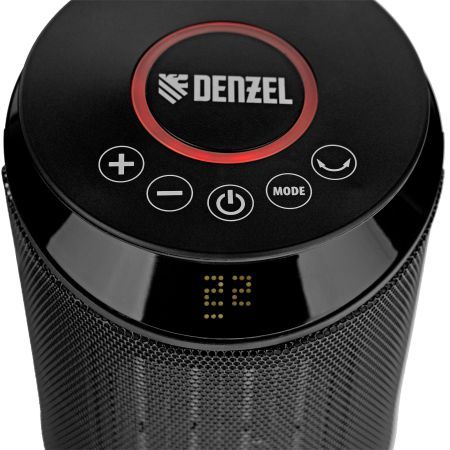 Тепловентилятор керамический DTFC-2000X, 2 кВт, wi-fi, пульт, динамик, вращение, 3 реж. Denzel