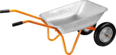 СИБИН СТ-21, 65 л, 100 кг, двухколесная, пневматические колеса, садовая тачка (39909)