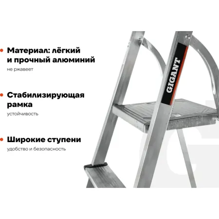 Алюминиевая стремянка Gigant AS 105