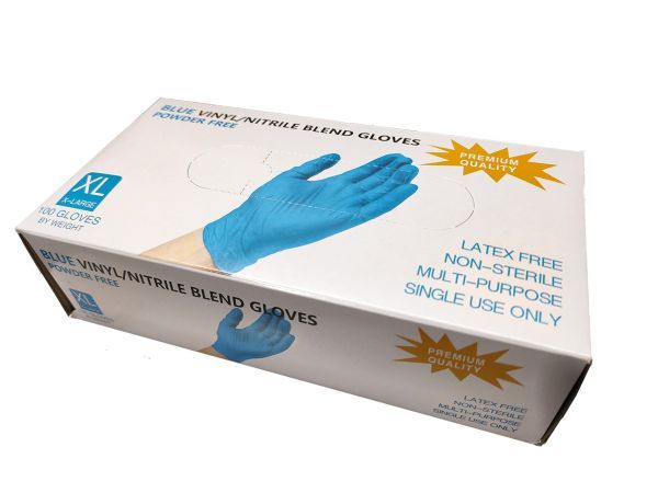 Винилово-нитриловые перчатки, стойкие к растворителю, упак 100 шт. (50 пар)